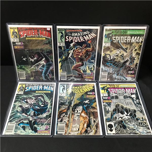 LOT OF 6 SPIDERMAN COMICS - MARVEL COMICS