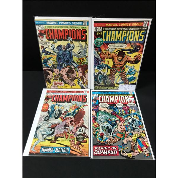 LOT OF 4 CHAMPIONS COMICS #1-4 - MARVEL COMICS