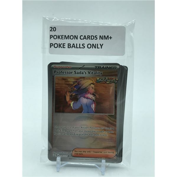 POKEMON TCG 20 TRADING CARDS NM+ POKEBALLS ONLY