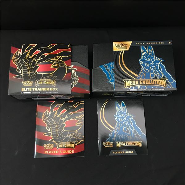 LOT OF 2 POKEMON TCG TRADING CARD BOXES AND PLAYERS GUIDES