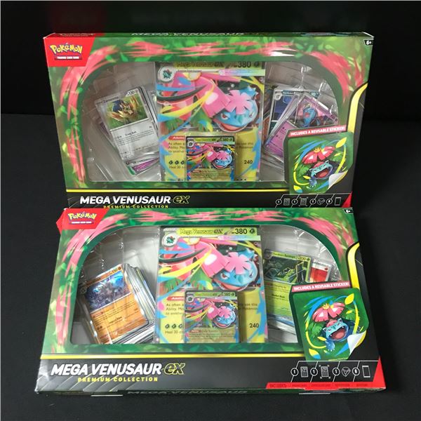 LOT OF 2 MEGA VENUSAUR EX PREMIUM COLLECTION TRADING CARD BOXES