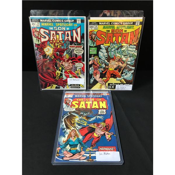 LOT OF 3 MARVEL SPOTLIGHT ON SUN OF SATAN COMICS - MARVEL COMICS