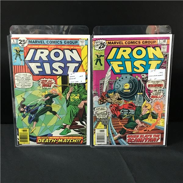 LOT OF 2 IRON FIST COMICS #5-6 - MARVEL COMICS
