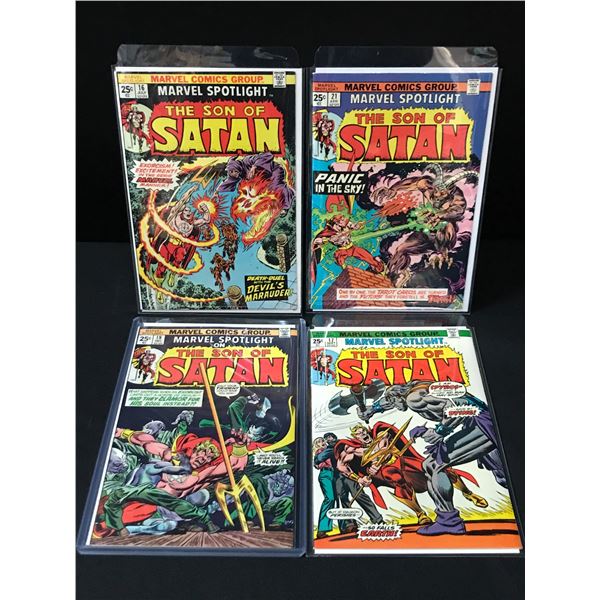 LOT OF 4 MARVEL SPOTLIGHT ON THE SUN OF SATAN COMICS - MARVEL COMICS