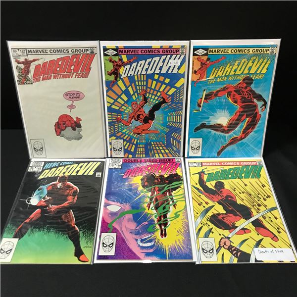 LOT OF 6 DAREDEVIL COMICS - MARVEL COMICS