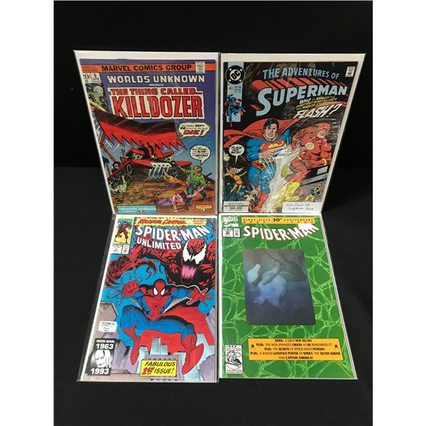 LOT OF 4 MARVEL COMICS - VARIOUS TITLES INCLUDING SUPERMAN