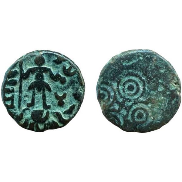 Ancient, Post Mauryan, Ujjain, (2nd-1st Century BC), Lord Shiva on Lotus Type, Copper Unit, 6.04 gms