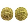 Image 1 : Kushanas, Vasudeva III, Gold Dinar, 7.70g, King standing facing left, holding a trident in the right