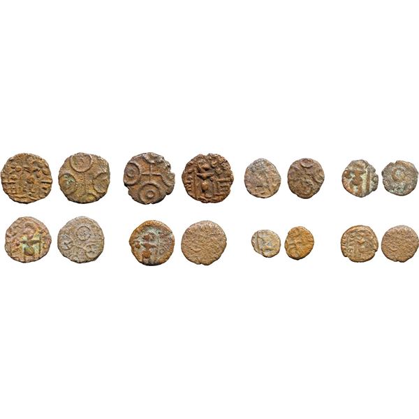 Ancient, Post Mauryan, Ujjain, (2nd-1st Century BC), Vaisnavite Deity Type with crested Hair, Set of