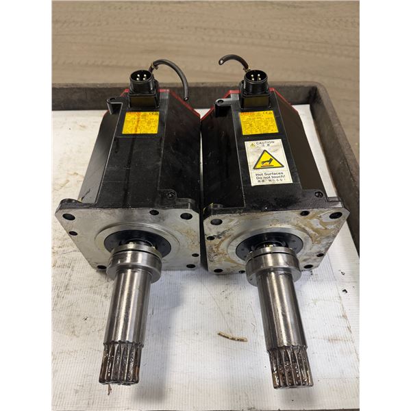 (2) Fanuc #A06B-0247-B100 AC Servo Motors w/ Encoders: A860-2000-T301