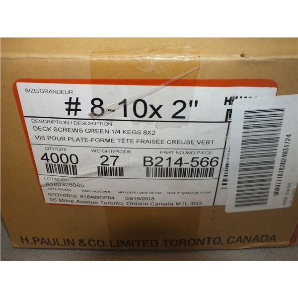 1 case Of #8-10x2" Screws