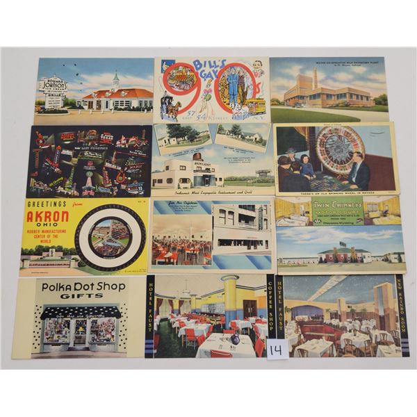 Colorful - Interesting Linen Postcards Approx. 130