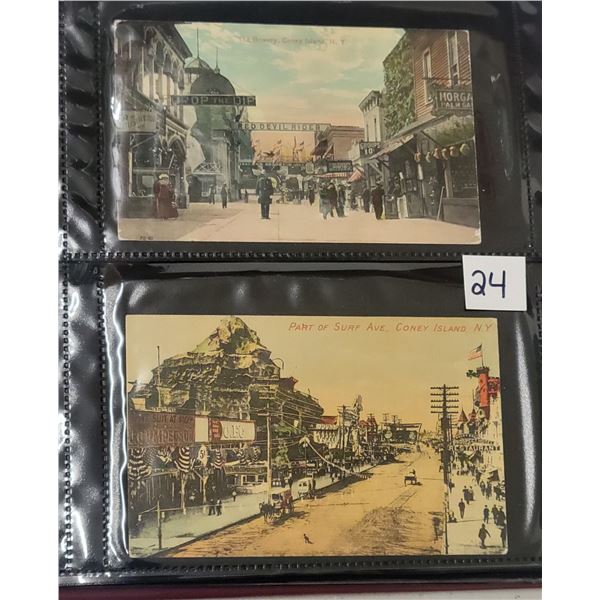 Coney Island, New York Amusement Park Postcard Album 60+