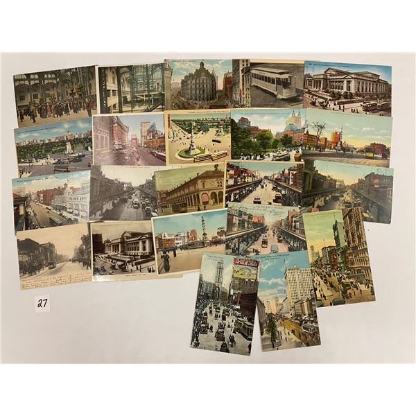 New York City Railroad & Trolley Postcards Approx. 60