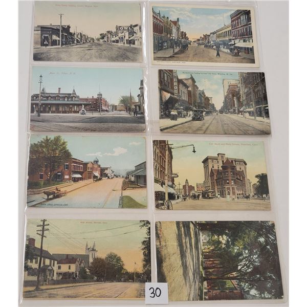 Main Streets & Street Scenes Album Approx. 70 Postcards