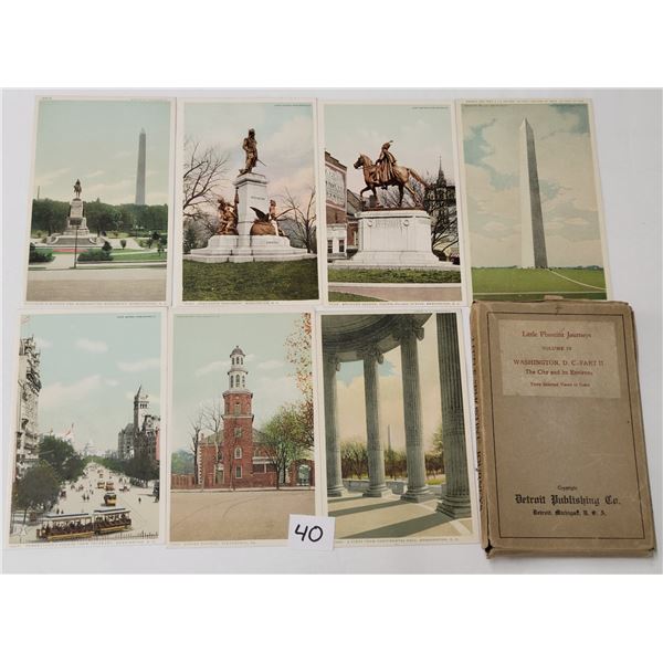 Detroit Publishing Little Phostint Journeys Washington D.C. 40 Postcards