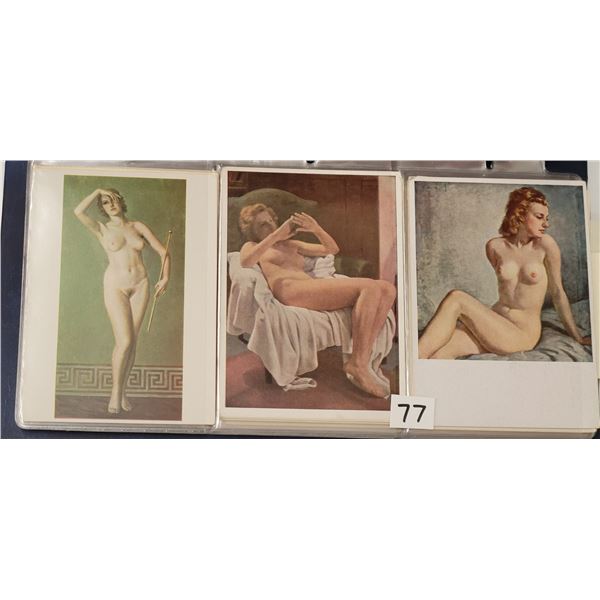 Nude Postcard Album Approx. 45 Cards