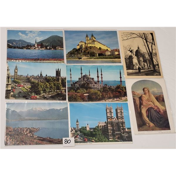 Box of International Churches & Religious Postcards 550+