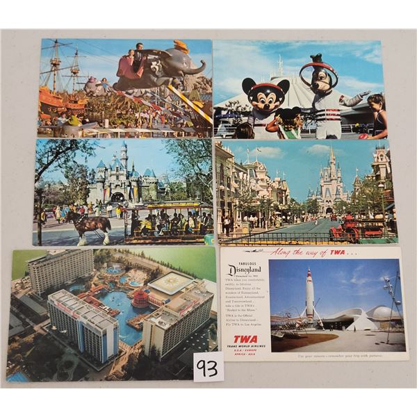 Disney - Disneyland & Disneyworld Postcards 65+