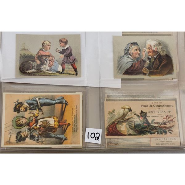 Ephemera - Trade Cards Album Approx. 115 Postcards