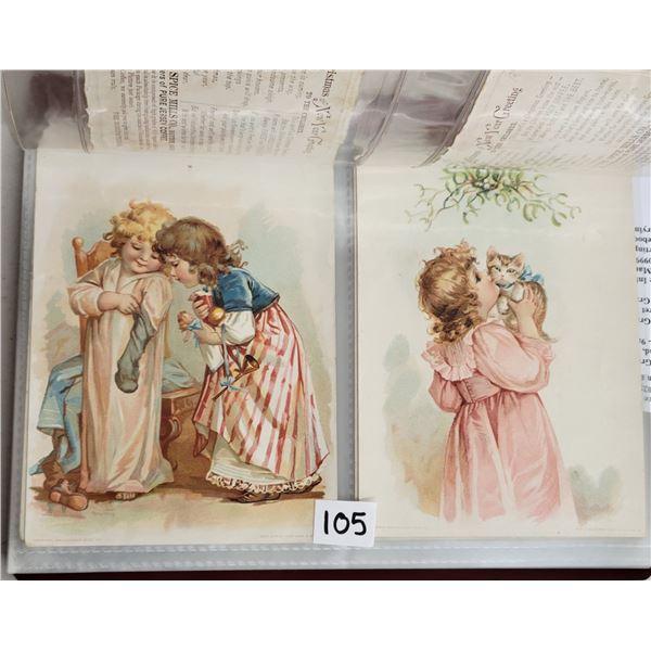 Ephemera - Trade Card Album Approx. 50 Cards