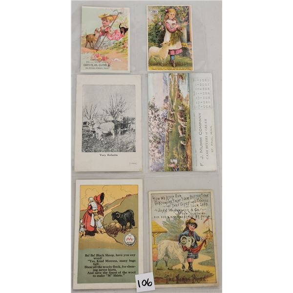 Ephemera - Trade Cards with Sheep 26