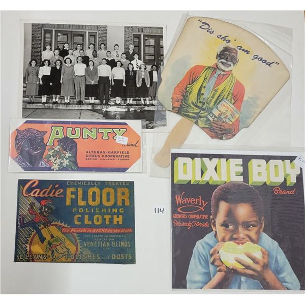 Vintage Black Americana Ephemera 8 Pieces.