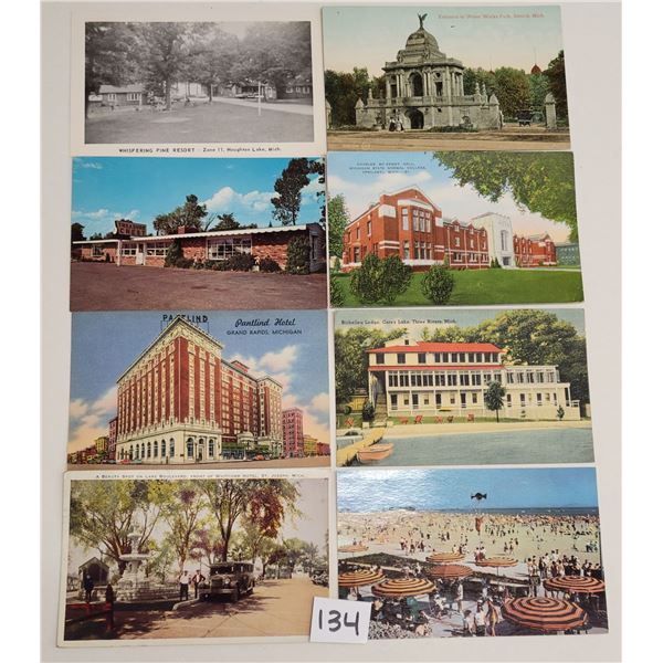 Michigan Sorted Postcards Approx. 490