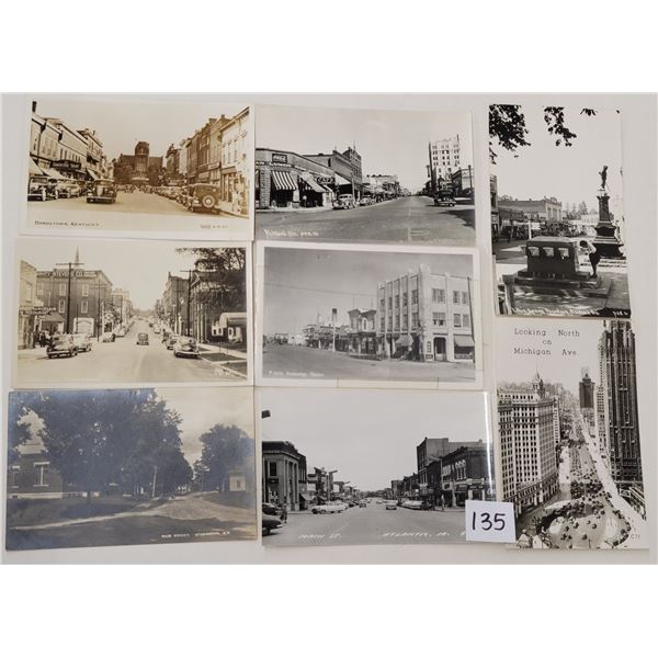 Real Photo Main Streets & Street Scene Postcards 19