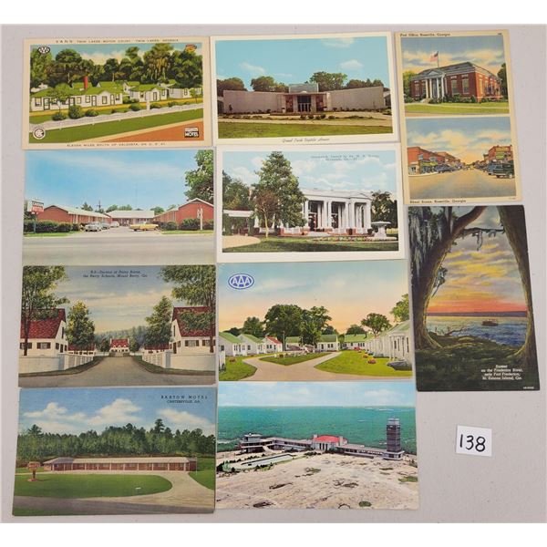 Georgia Postcards Sorted Approx. 125