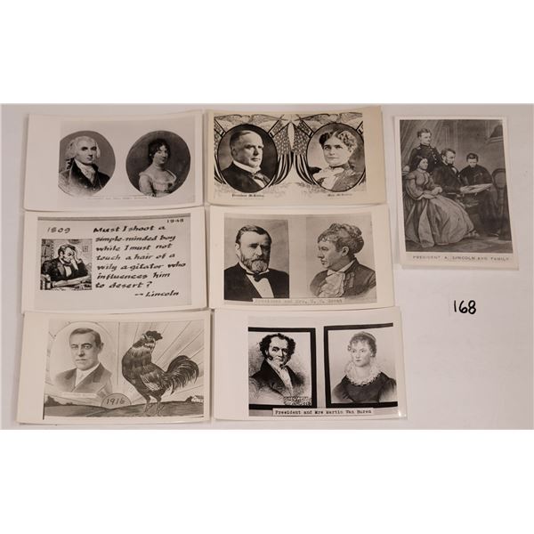Real Photo Presidents & Wives Postcards 35+