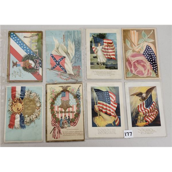 Patriotic Holiday Greeting Album Approx. 65 Postcards