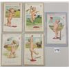 Image 1 : Baseball - Cupid Valentine Greeting Postcards "The National Game" 5 Cards