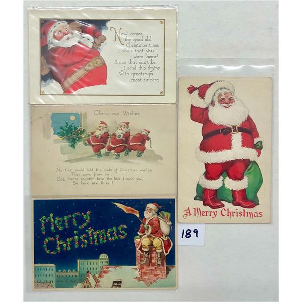 Santa Claus Christmas Holiday Greeting Postcards Approx. 40