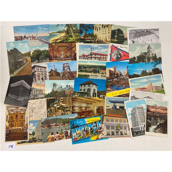 Sorted US State Box of 335+ Postcards