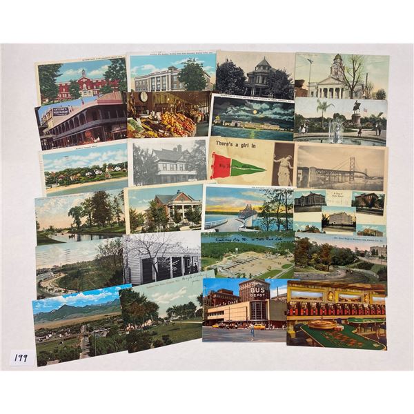 Sorted US State Box of Approx. 275 Postcards