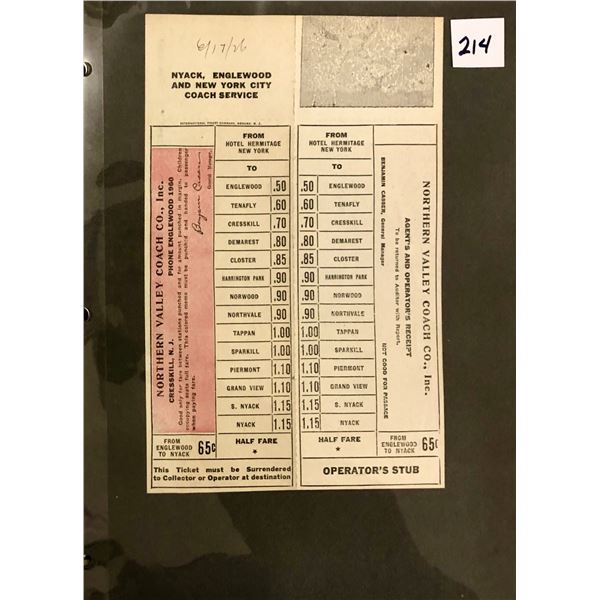 3 Albums of Commuter Bus Transportation Ephemera