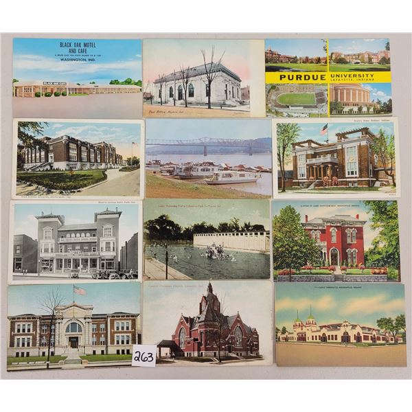 Indiana Sorted Postcard Box 600+