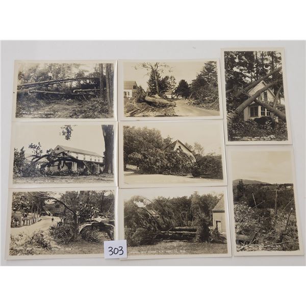 Real Photo West Rindge, New Hampshire Tornado Disaster 1928 8 Postcards