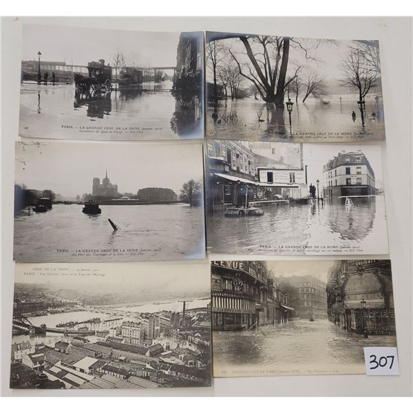 Paris, France 1910 Flood Disaster Postcards 30