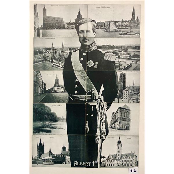 Novelty - 1915 King Albert of Belgium Installment Postcard Set 10 Cards