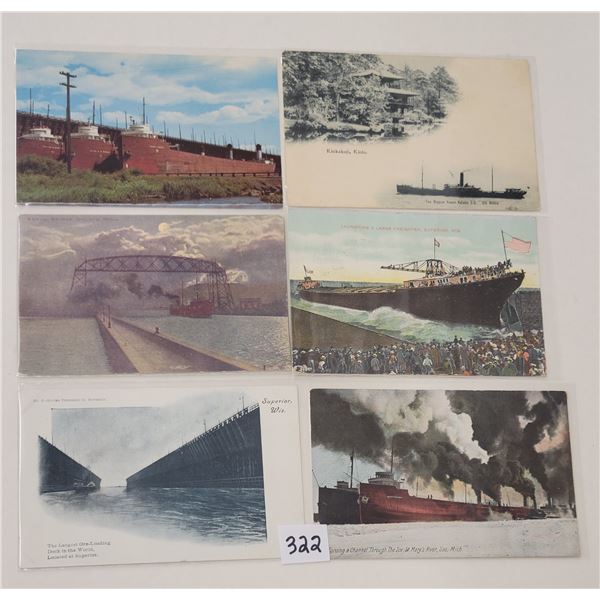 Ships - Ore Boats - Freighters Approx. 245 Postcards