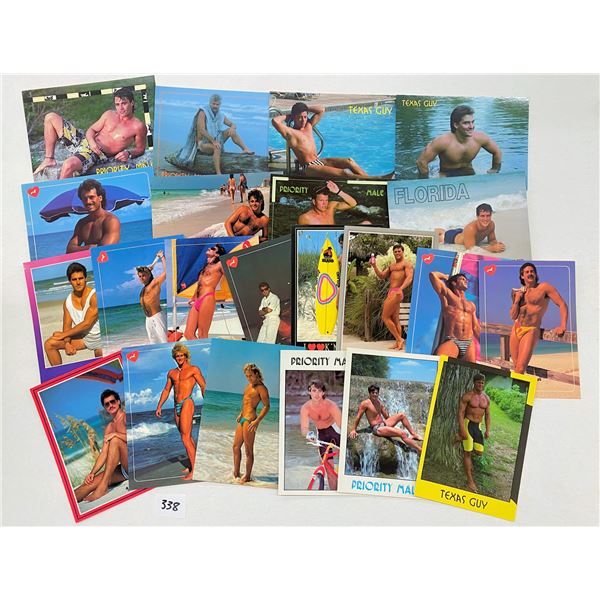 Male Pin Up Beach Body Postcards 800+