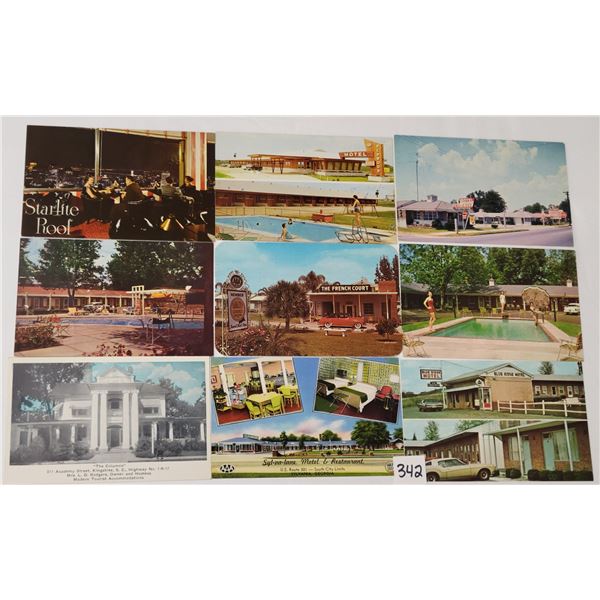 Hotels - Motels Postcards Approx. 250