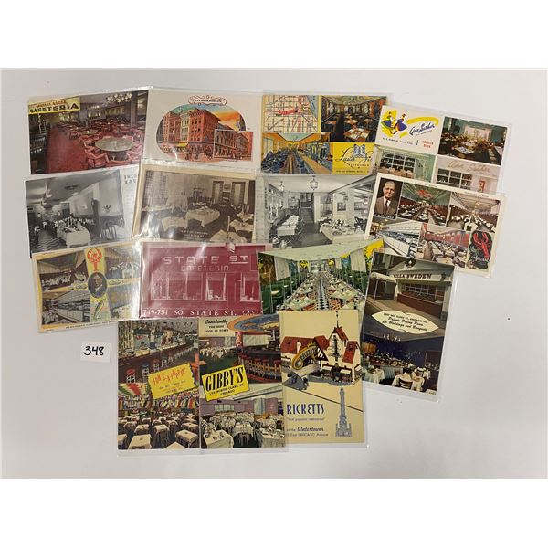 Chicago, Illinois Restaurant Postcards Approx. 50