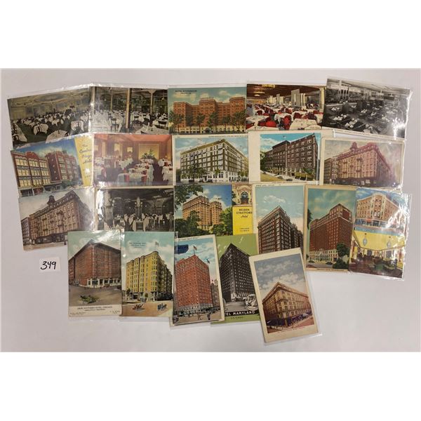 Chicago, Illinois Hotel Postcards 70+