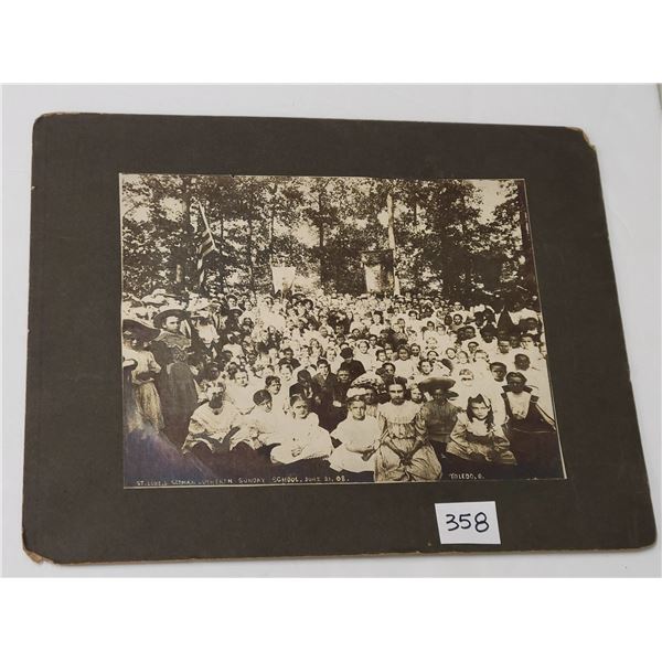 St. Luke's German Lutheran Sunday School Toledo, Ohio Cabinet Photo