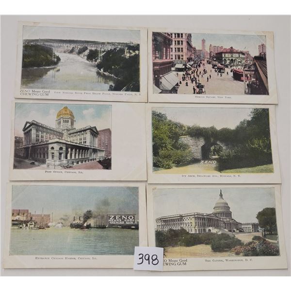 Zeno Gum Advertising Postcards 10