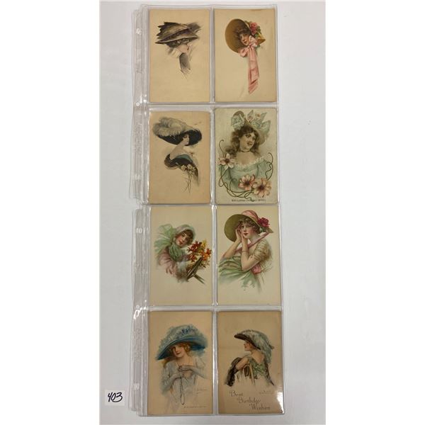Pretty Ladies Postcard Album 65+