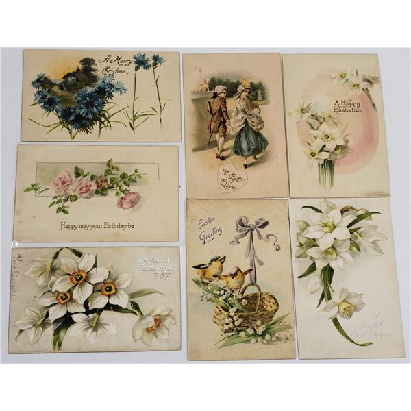 Novelty - Full Silk Holiday Greeting Postcards 13